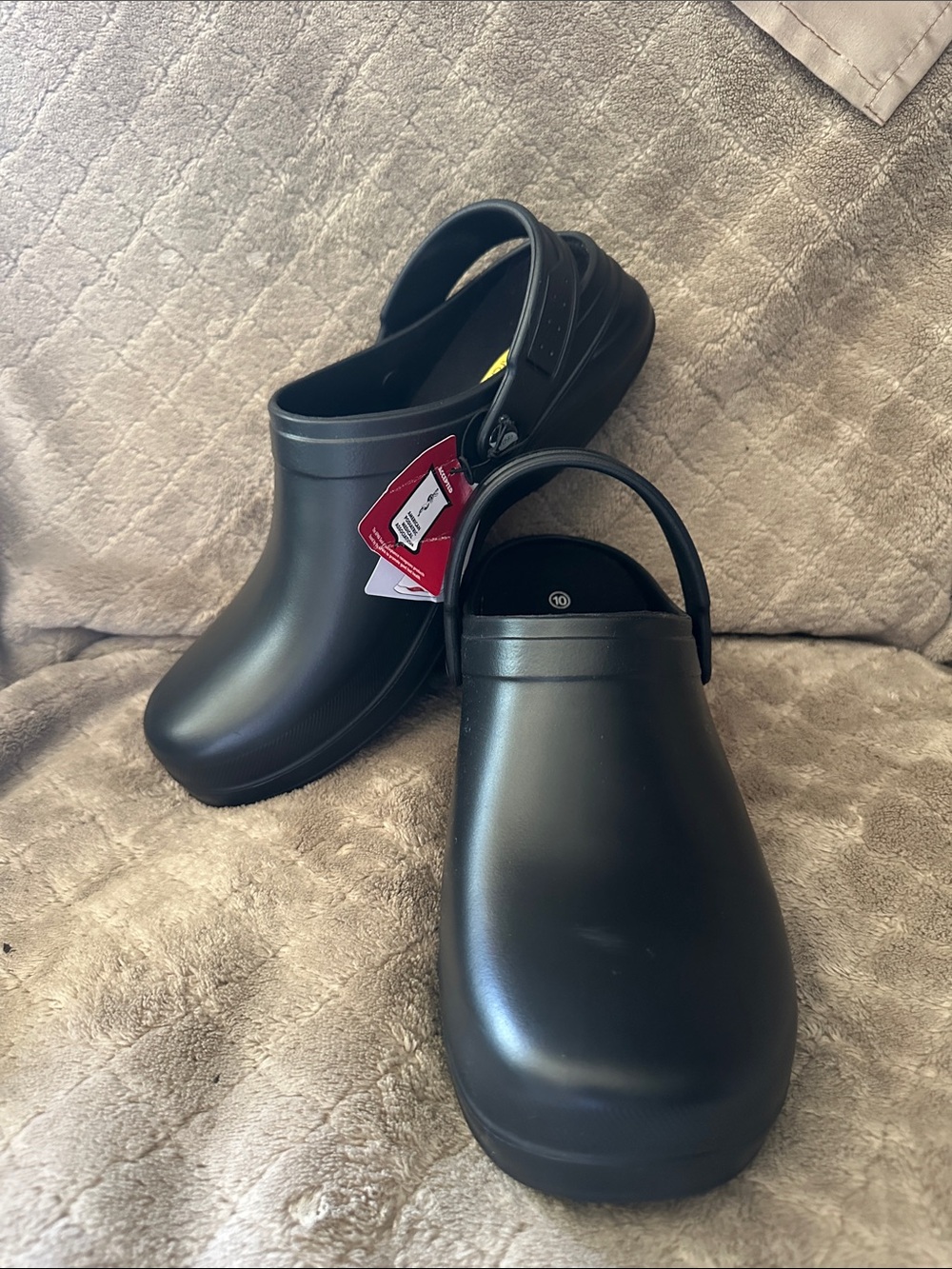 Skechers Black Men's Slip-On Clog Sandals with Heel Strap